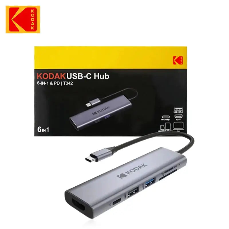 KODAK USB-C HUB 6-In-1/5-In-1 with M.2 Input Port Compatible Various Terminal Equipment with USB Interfaces Like TYPE-C 3.0