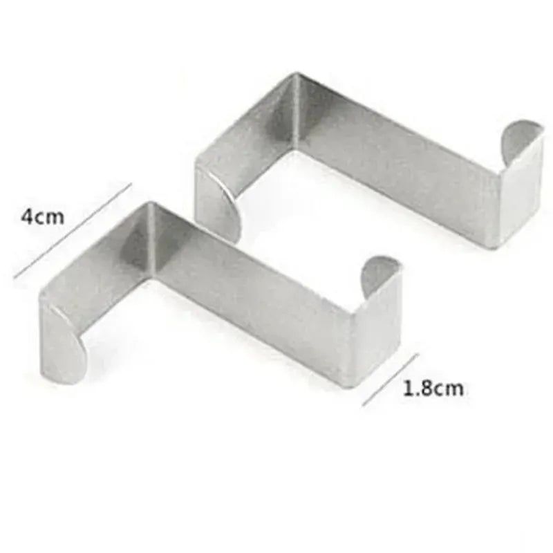 2 Pack Stainless Steel Door Hook Set For Home And Office Use
