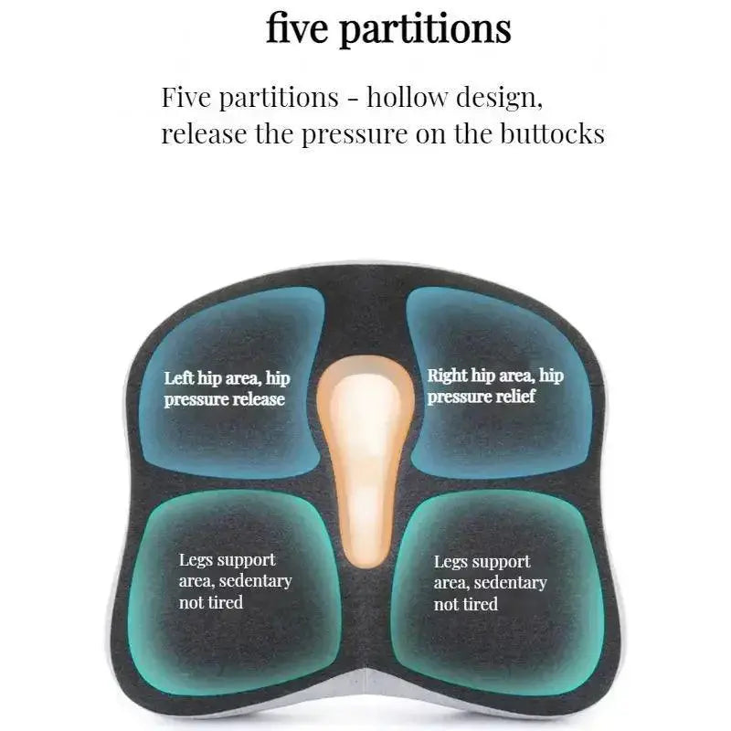 Ultimate Ergonomic Memory Foam Seat Cushion With Massage