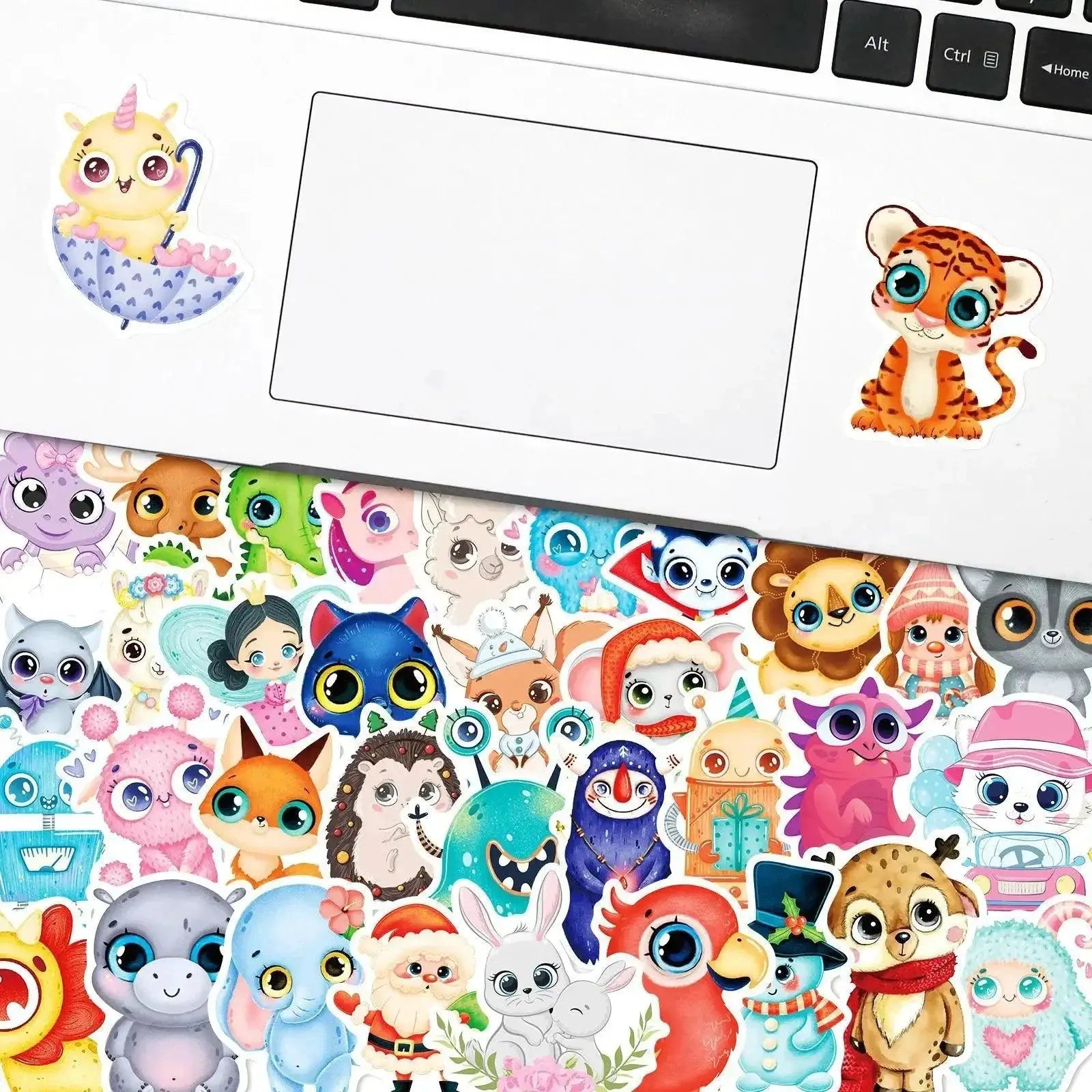 Cute Big Eyes Animal Stickers for Laptop Phone Guitar Decor