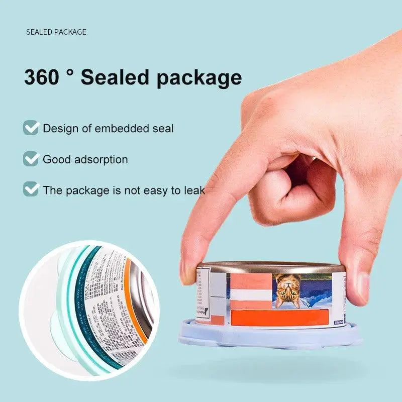 Portable Silicone Dog Cat Canned Lid 2-In-1 Sealer