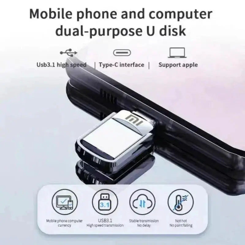USB Flash Drive High Speed 2TB Portable Storage Solution