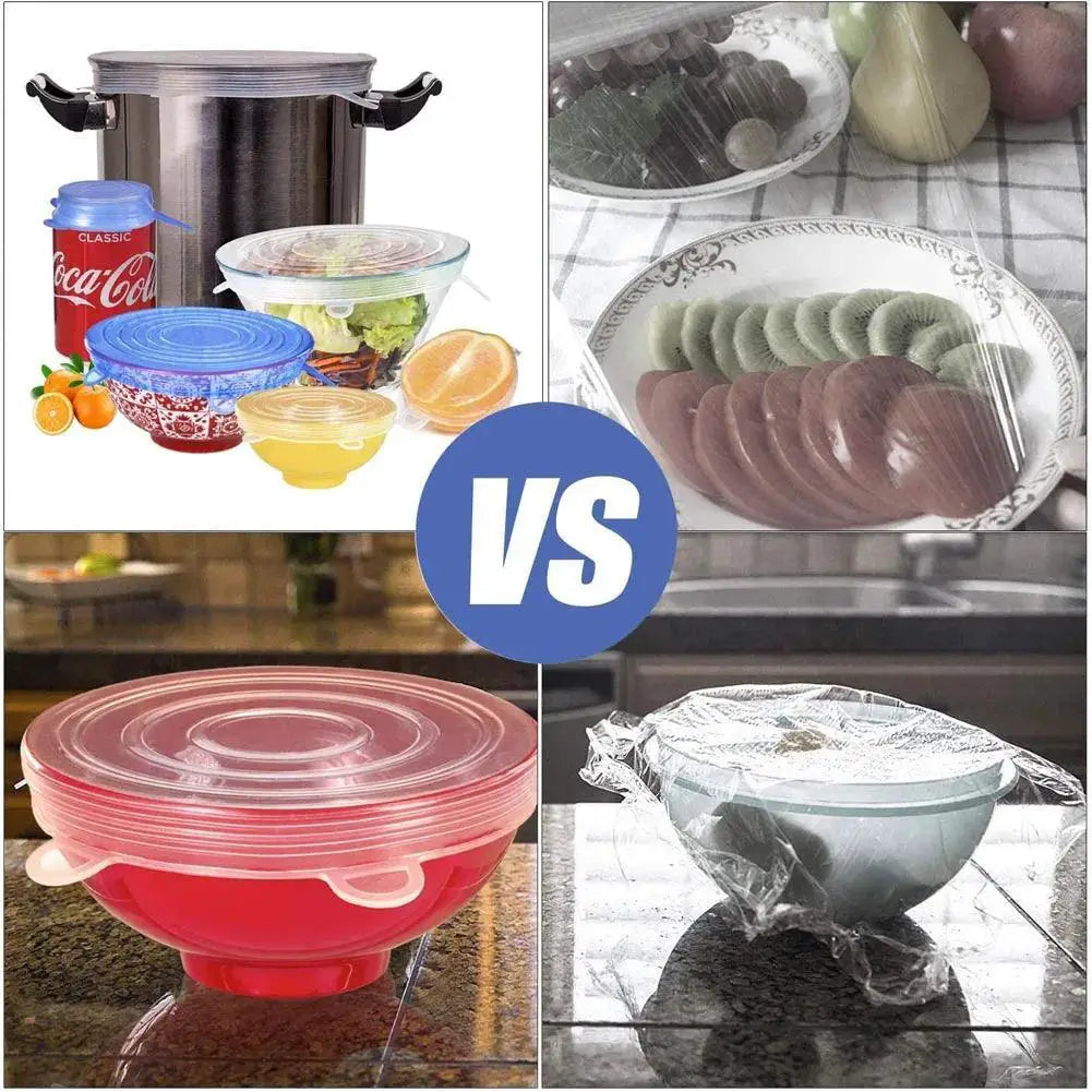 12 Piece Reusable Silicone Lids for Airtight Kitchen Storage