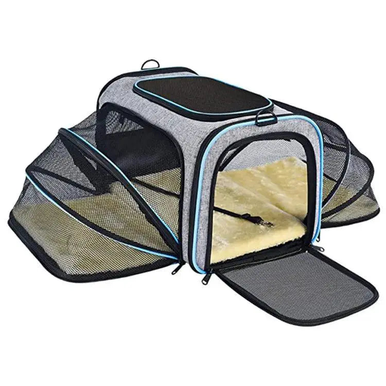 PetGo Airline Approved Expandable Pet Carrier Travel Comfort