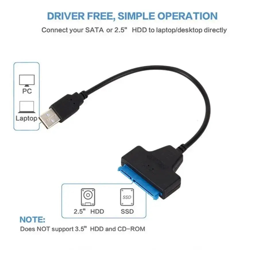 SATA To USB Cable Adapter For High Speed Data Transfer