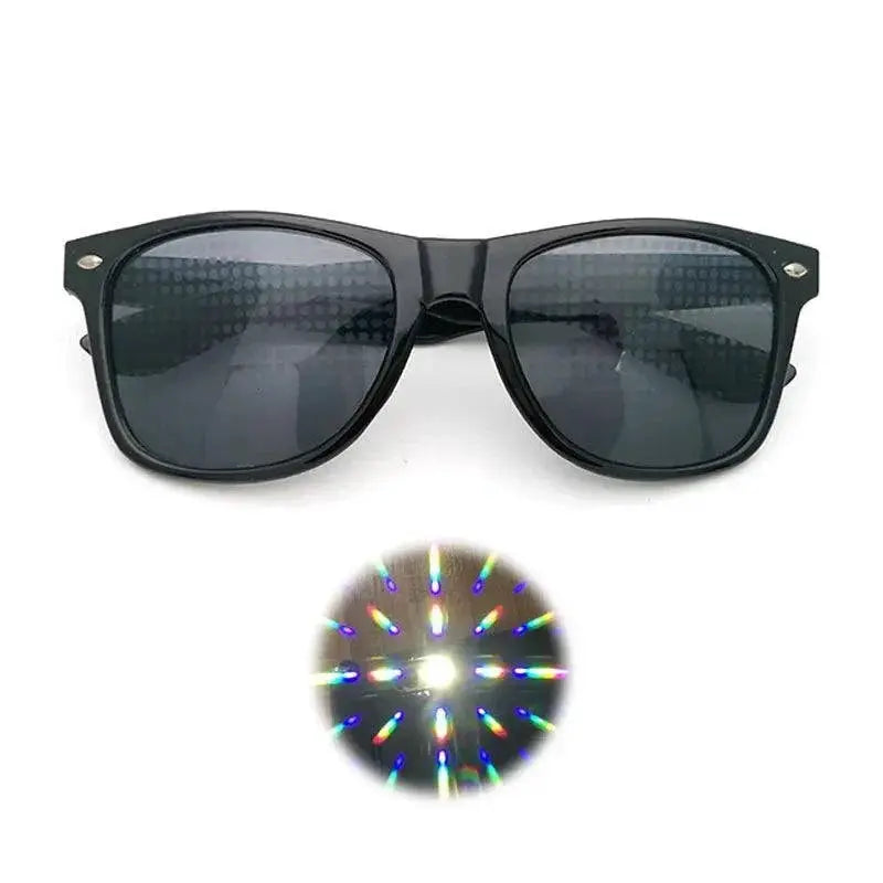Party Firework Diffraction Sunglasses With Love Star Effects