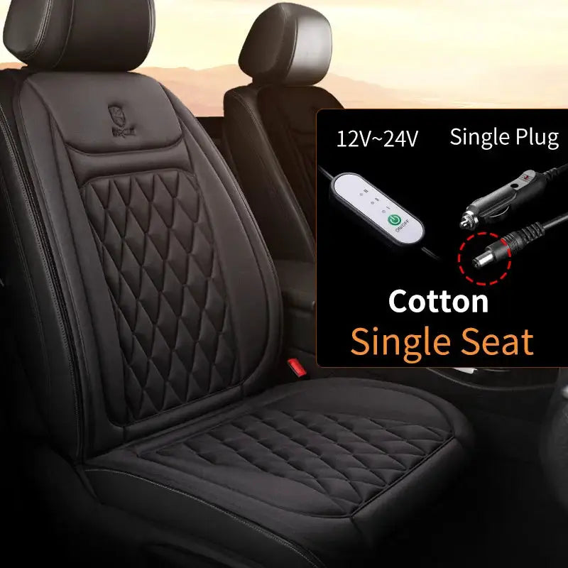 Heated Car Seat Cover ' Fast Car Seat Heater Cloth/Flannel — product view 8