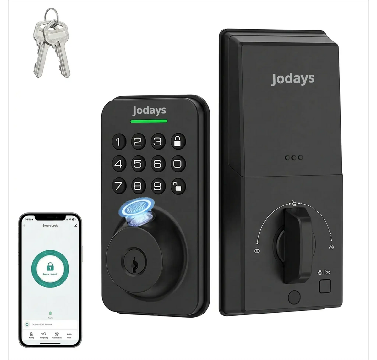 Jodays Smart Biometric Deadbolt Lock — product view 1