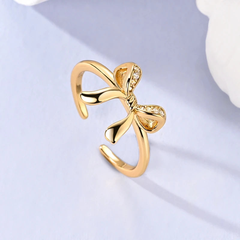 Sterling Silver Ring Gold Color