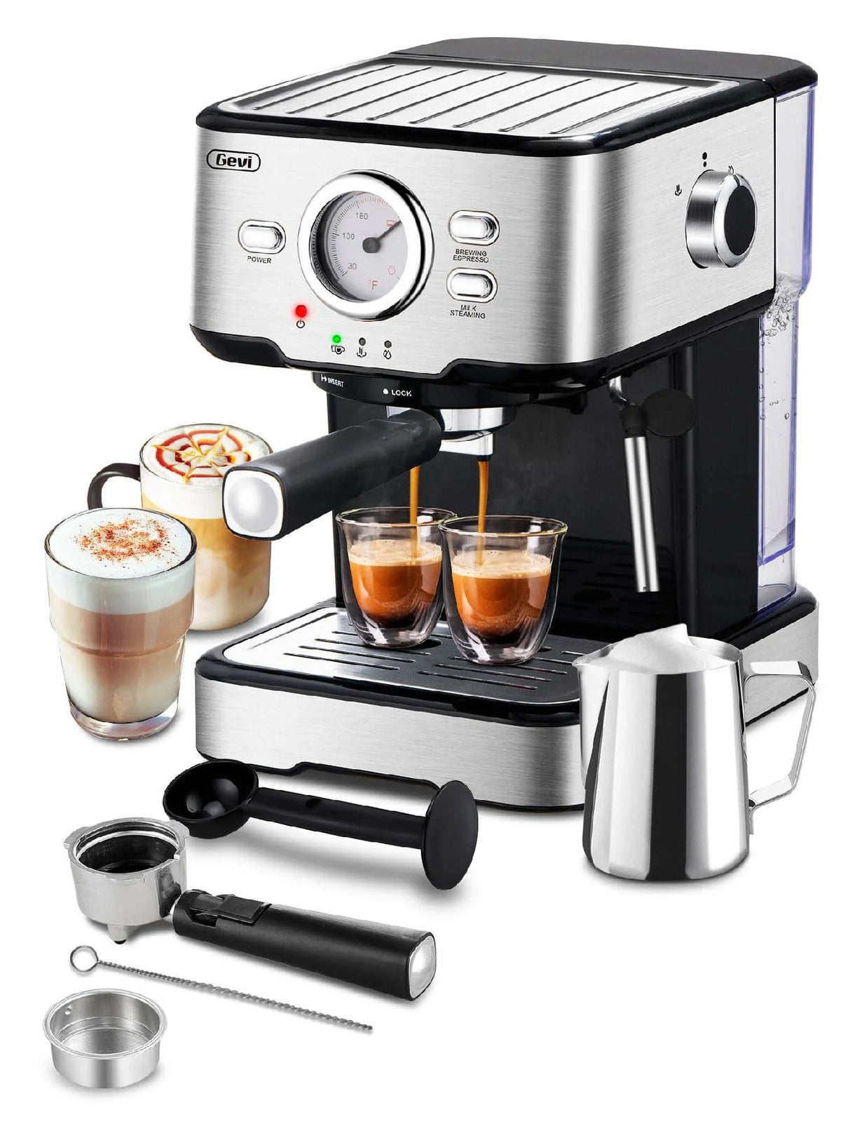 Espresso Machine Pump Pressure, Cappuccino Coffee Maker — product view 1