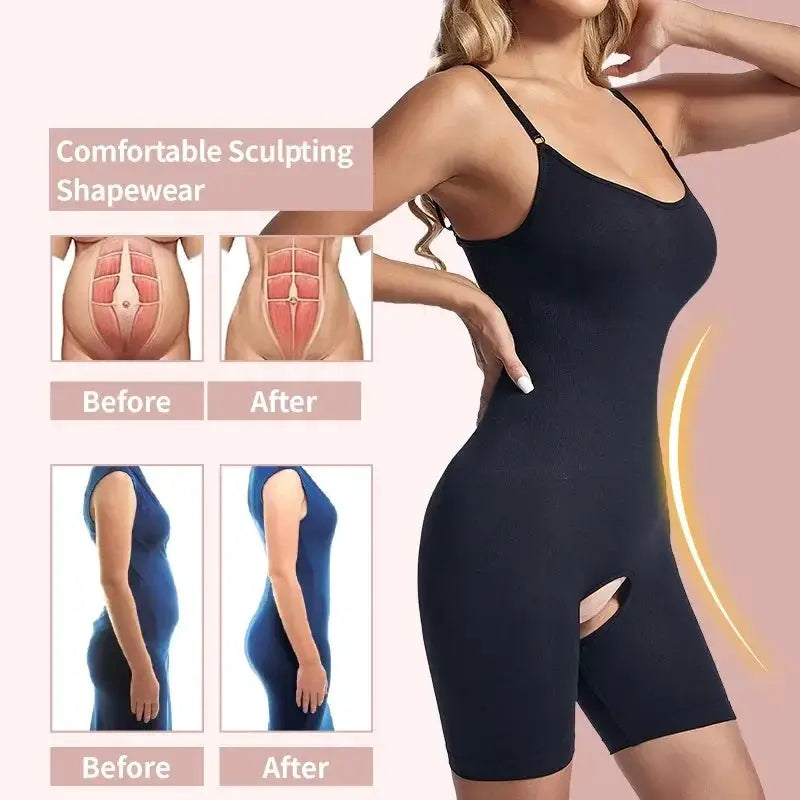 Seamless Compression Bodysuit For Tummy Control And Lift