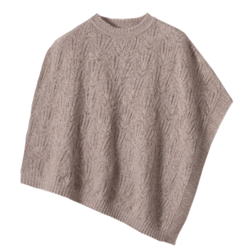 Cashmere Cable Knit Winter Poncho