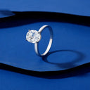 Sterling Silver Silver Moissanite Rose Cut Ring