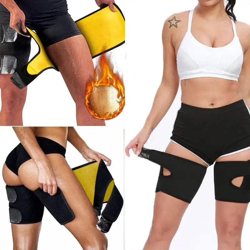 Men Neoprene Thigh Shaper Slimmer Leg Warmers Two Pack