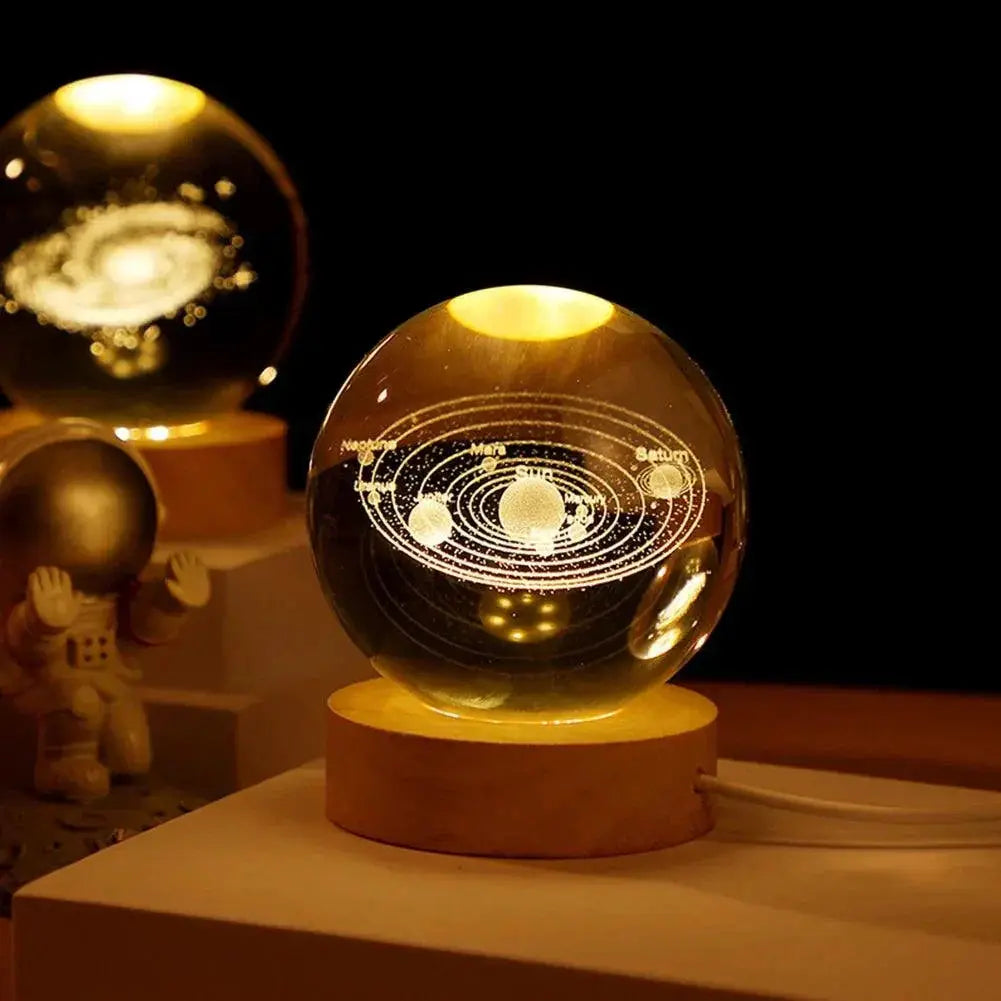Cosmic 3D Crystal Ball LED Night Light For Kids Decor