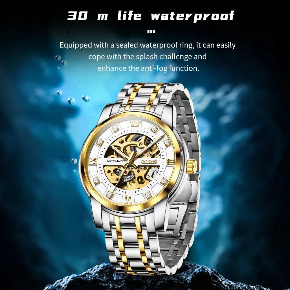 Olevs Men Skeleton Mechanical Watch — product image 6