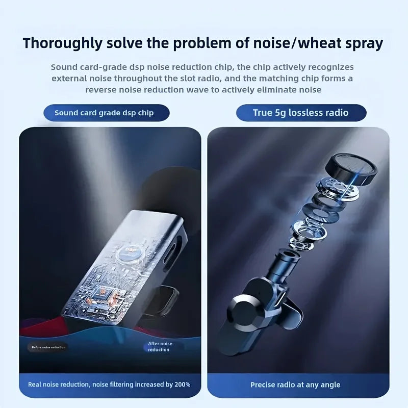 Professional Wireless Lavalier Microphone Intelligent