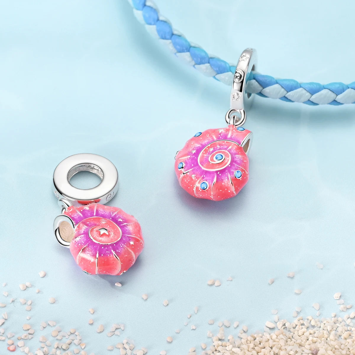Sterling Silver Charm Beads Rose