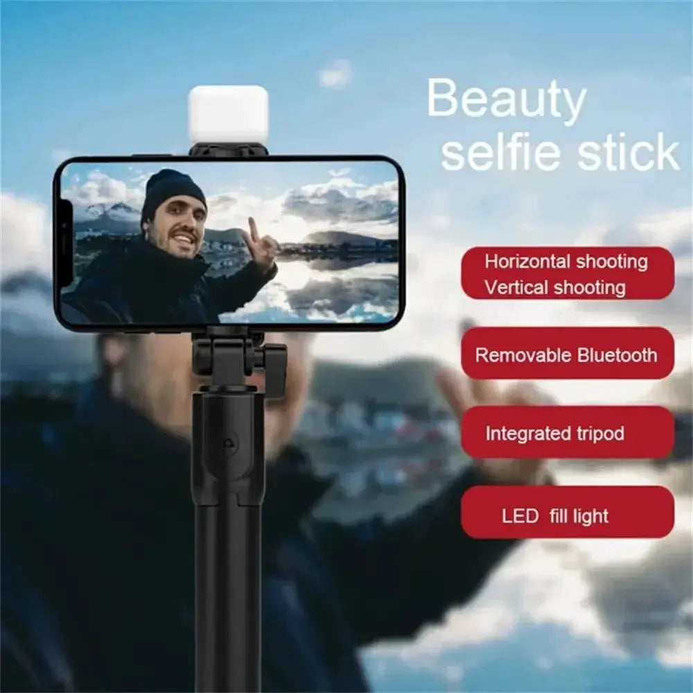 Cell Phone Selfie Stick Tripod Bluetooth Remote Phone Holder