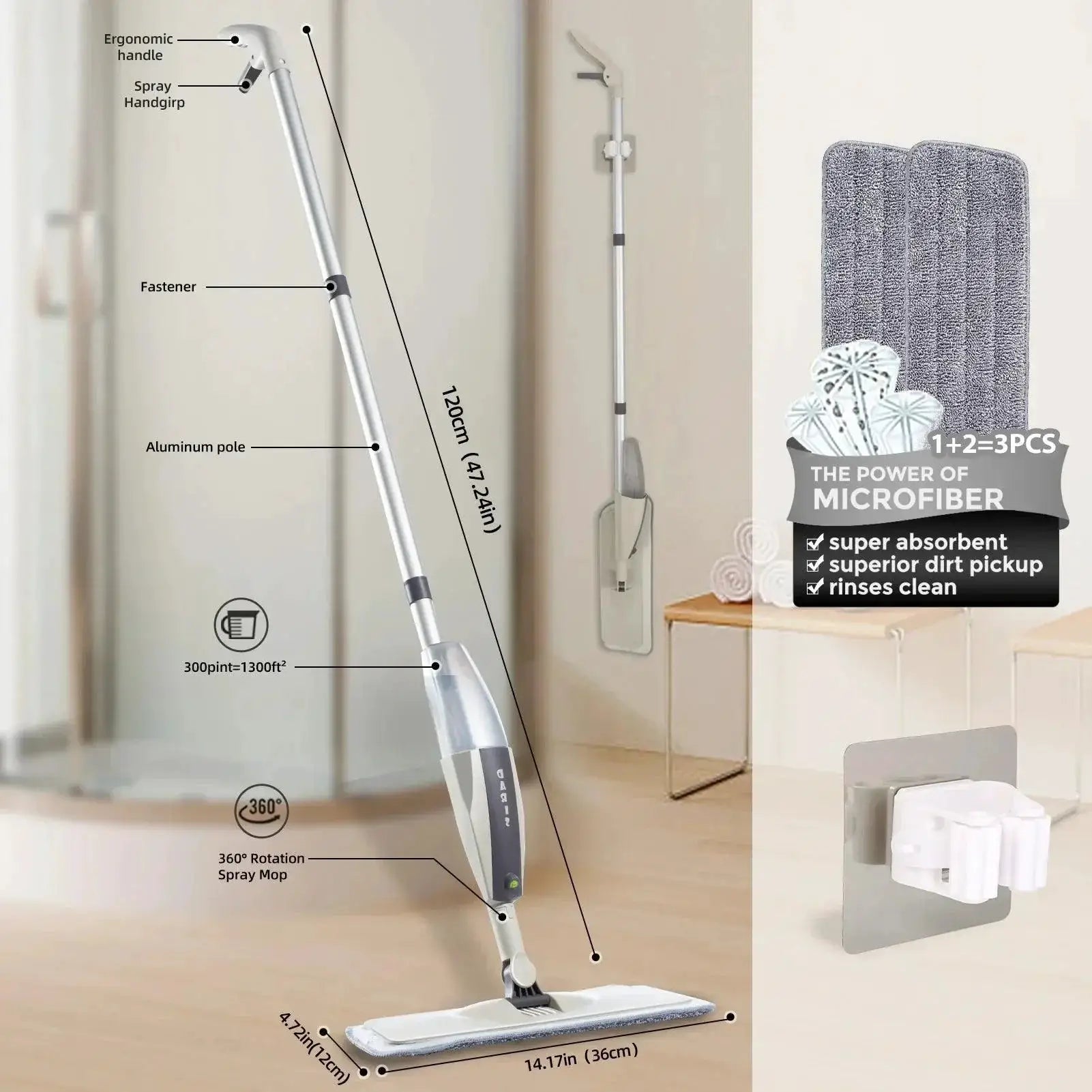 Magic Flat Mop Broom Set For Ultimate Home Floor Cleaning