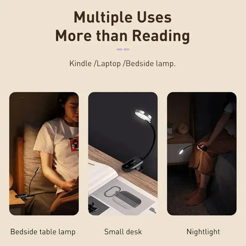 Baseus Clip Table Lamp Portable Dimmable Reading Light