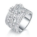 Layered Starry Sky Moissanite Ring