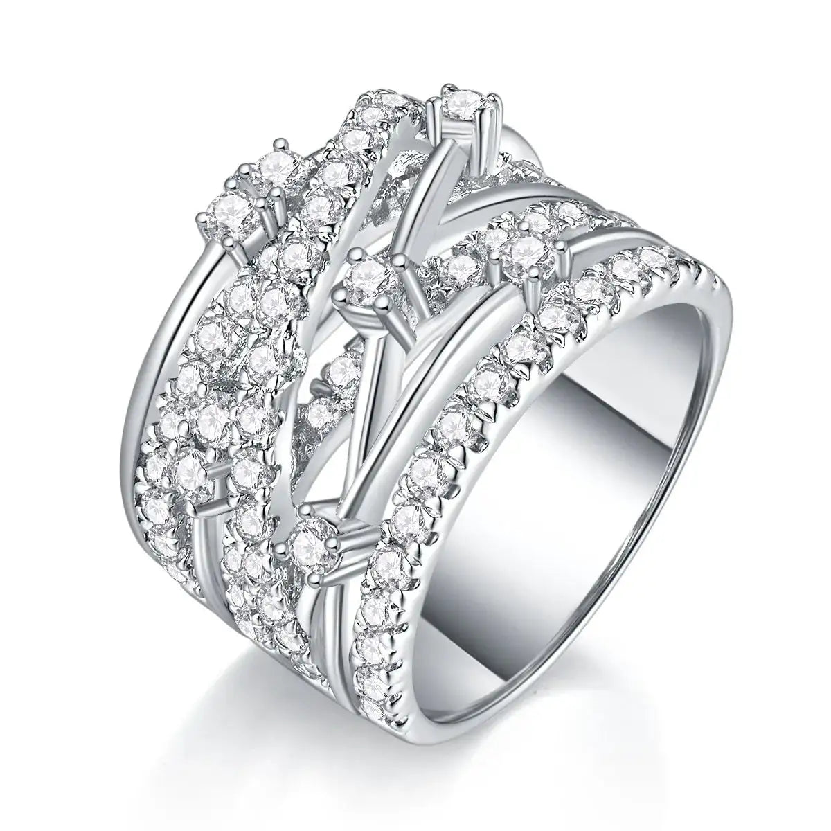 Layered Starry Sky Moissanite Ring — product image 6