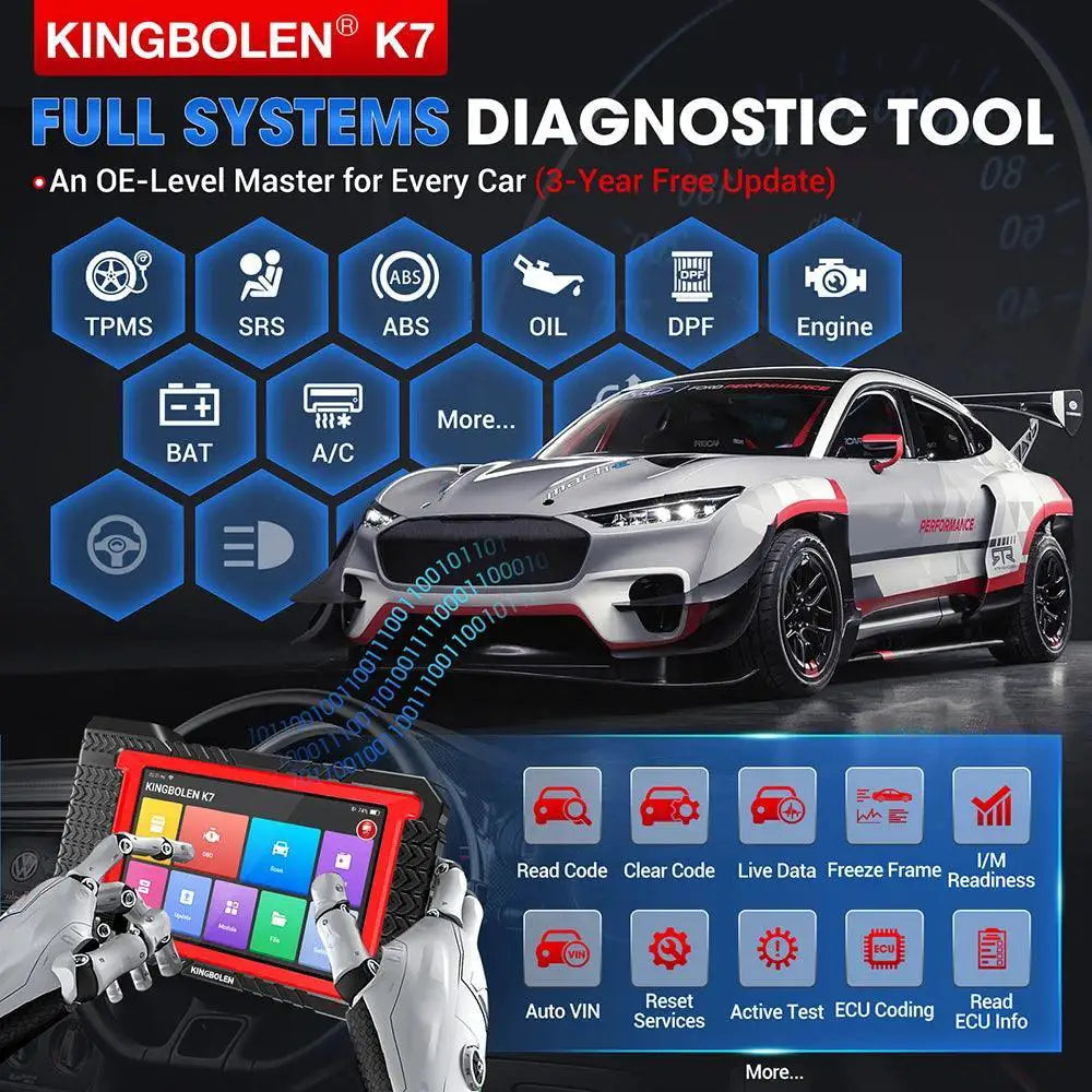 Kingbolen K7 Diagnostic Tool With ECU Coding Features