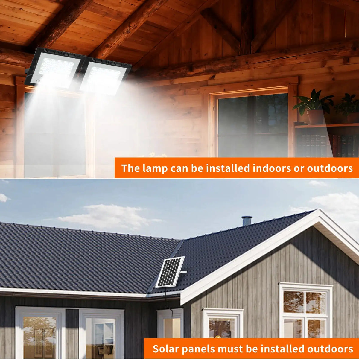 Dual Head Solar Flood Light Waterproof — product view 4