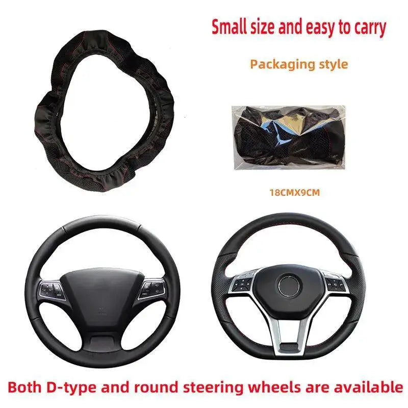 Diamond Encrusted Leather Steering Wheel Cover For Cars