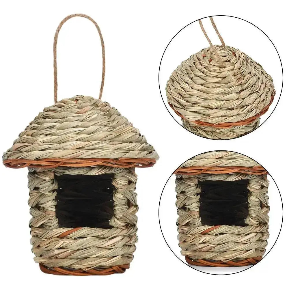 Handwoven Hummingbird Grass Nest House Natural Materials