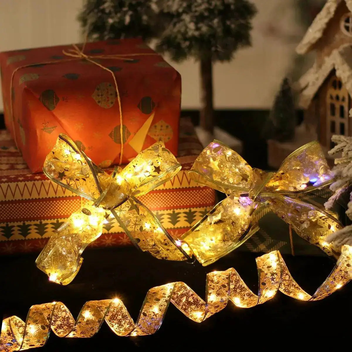 Enchanting Ribbon Fairy Lights for Sparkling Christmas Decor