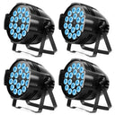 Four Pack RGBW Par Stage Light DMX Control