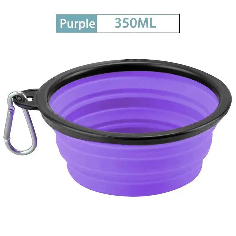 Foldable Silicone Pet Bowl Travel Friendly Portable Feeder