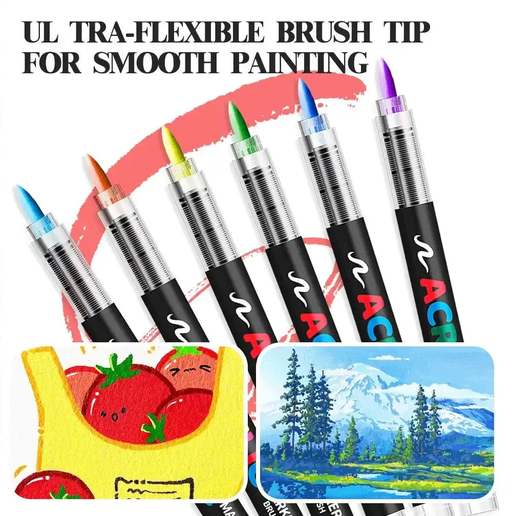 Acrylic Brush Marker Set Colors — product view 6
