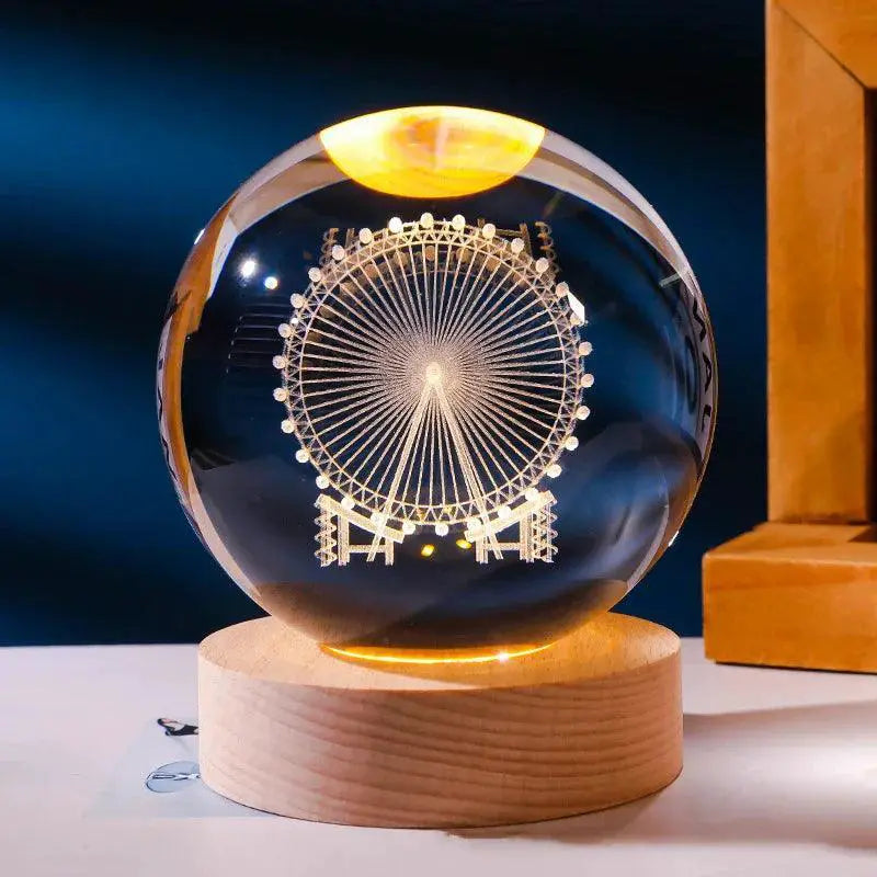 Valentines Day Galaxy Crystal Ball Led Night Light Gift — product view 15