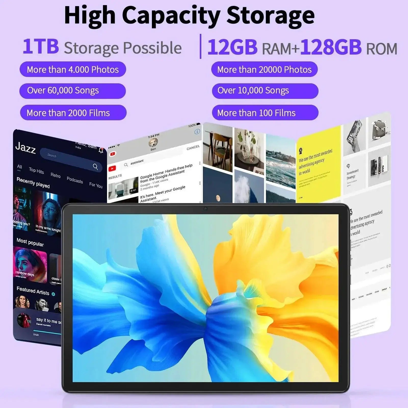 VASOUN Tab13 10.1 FHD Android Tablet OctaCore 12GB RAM 128GB