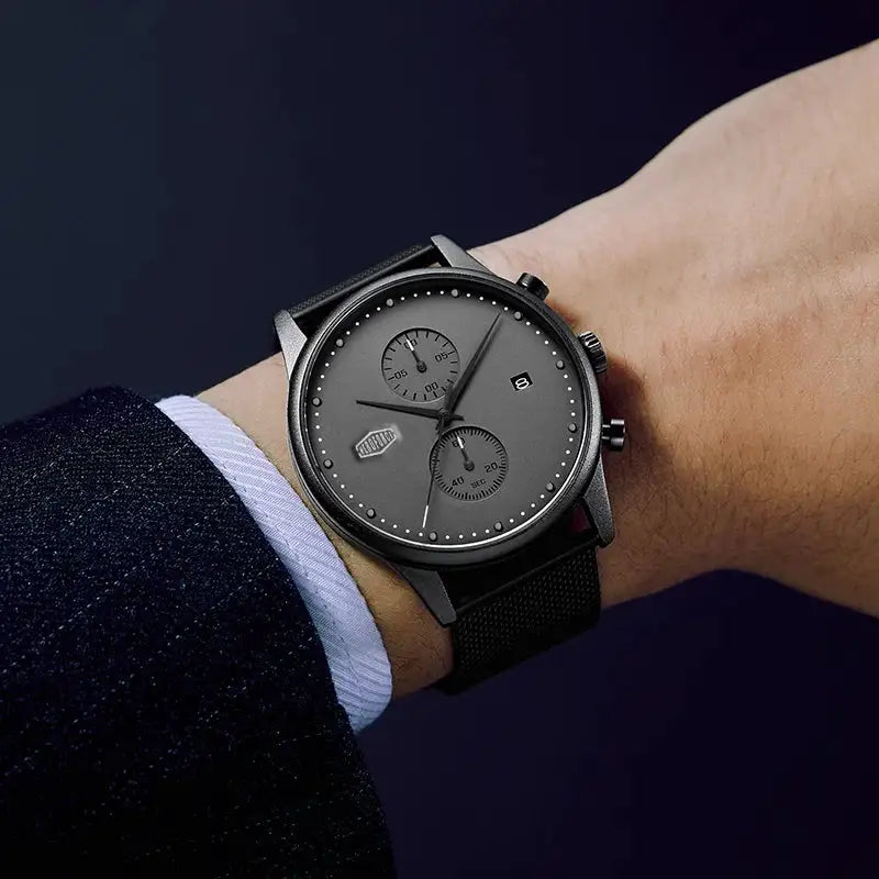 Premium Black Chronograph Watch — product image 5