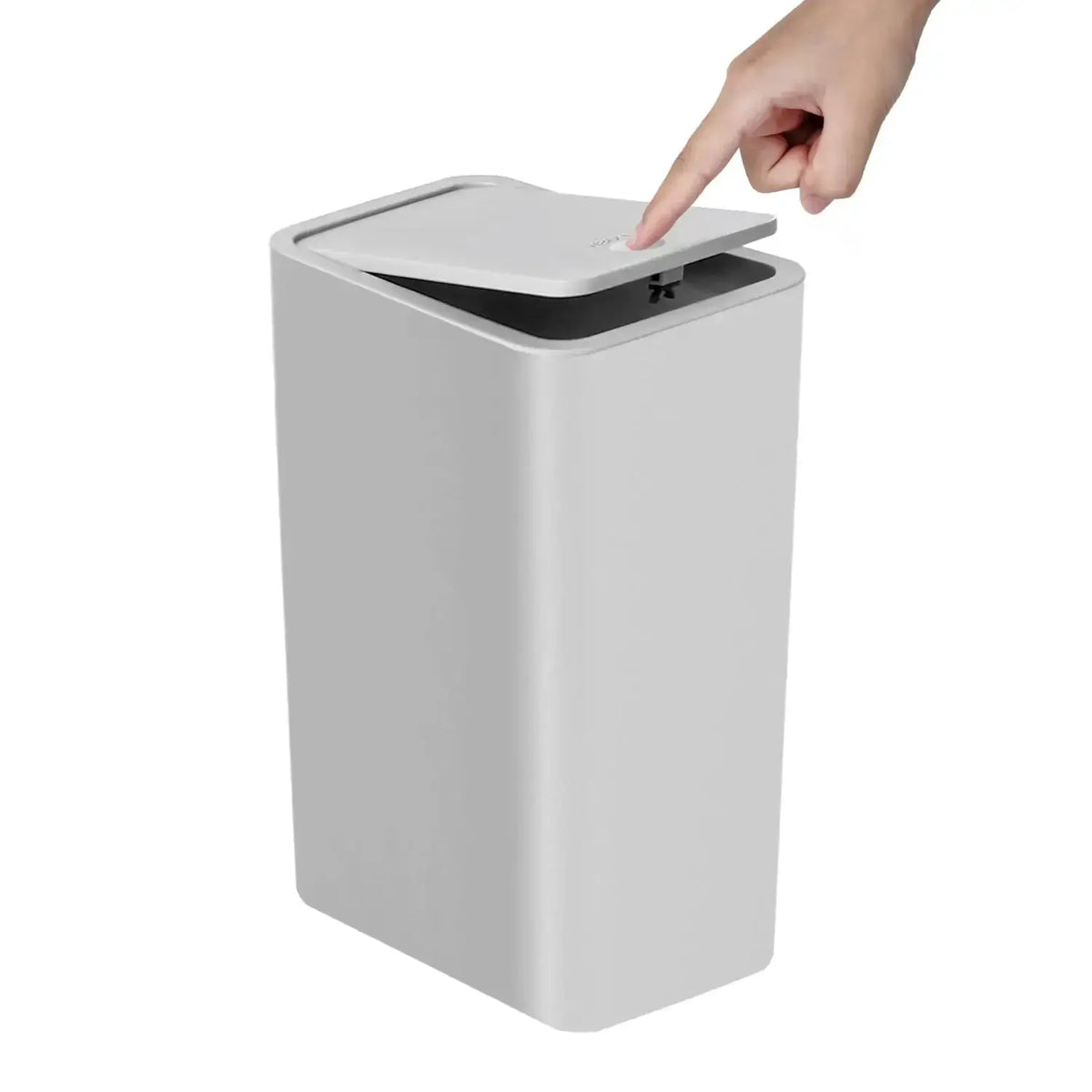 Odor-Control Bathroom Trash Can With Lid — product view 10