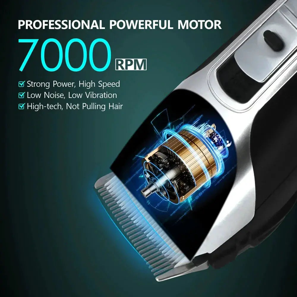 Professional Hair Clipper Titanium Ceramic Blade Trimmer