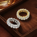 Oval Moissanite Eternity Ring