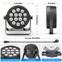 U King 4Pcs 80W Par Light LED RGBW