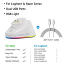 Dual USB Wireless Mouse Charging Dock