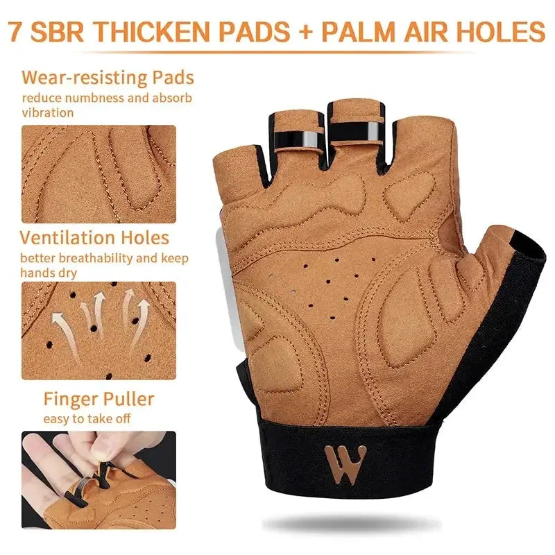 West Biking Sports Cycling Gloves Half Finger For Men Women