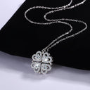 Sterling Silver S925 Four-Leaf Clover Necklace for Women