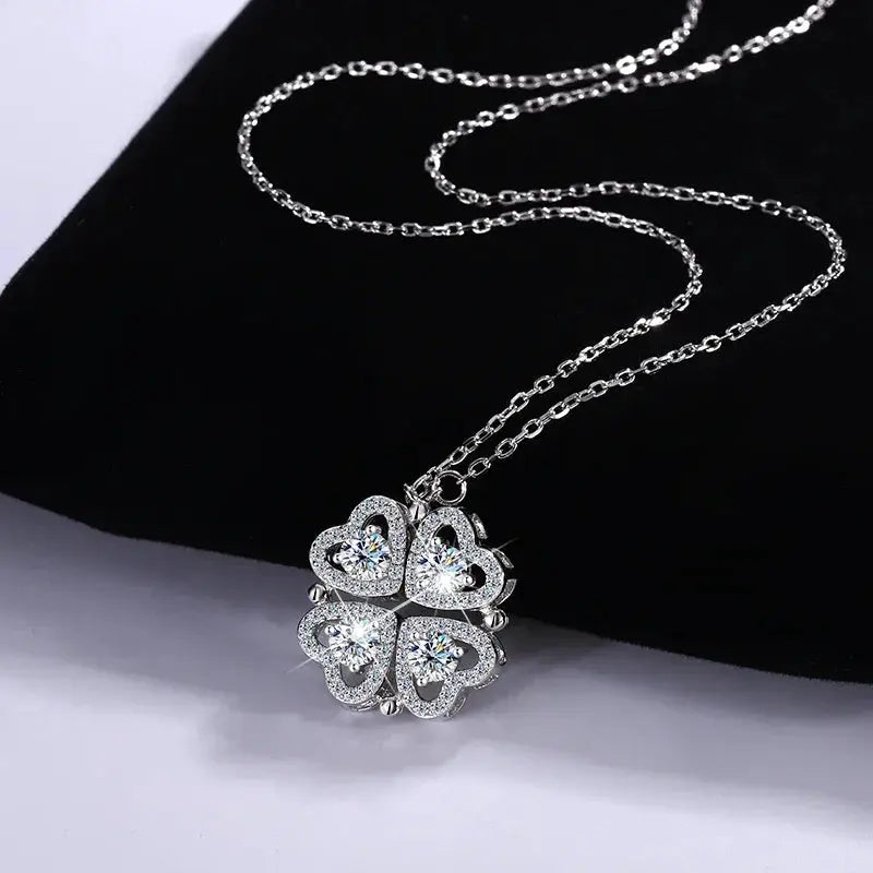 Sterling Silver S925 Four Leaf Clover Necklace For Women - OurLum.com