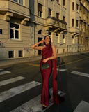 Elegant Satin Gown for Women Evening