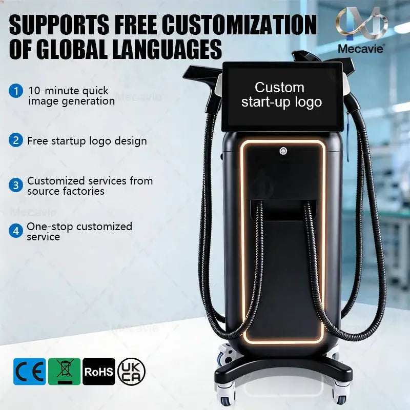 4 In 1 Soprano Titanium Ice Laser Hair Removal Device Alexandrite 808nm Diode Laser System Painless Permanent Body Hair Removal