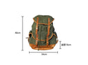 Vintage Cowhide Canvas Backpack 36L