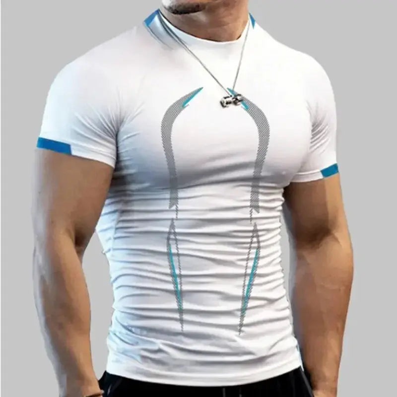 Mens Compression Shirt Fitness Gym Quick Dry Performance Tee
